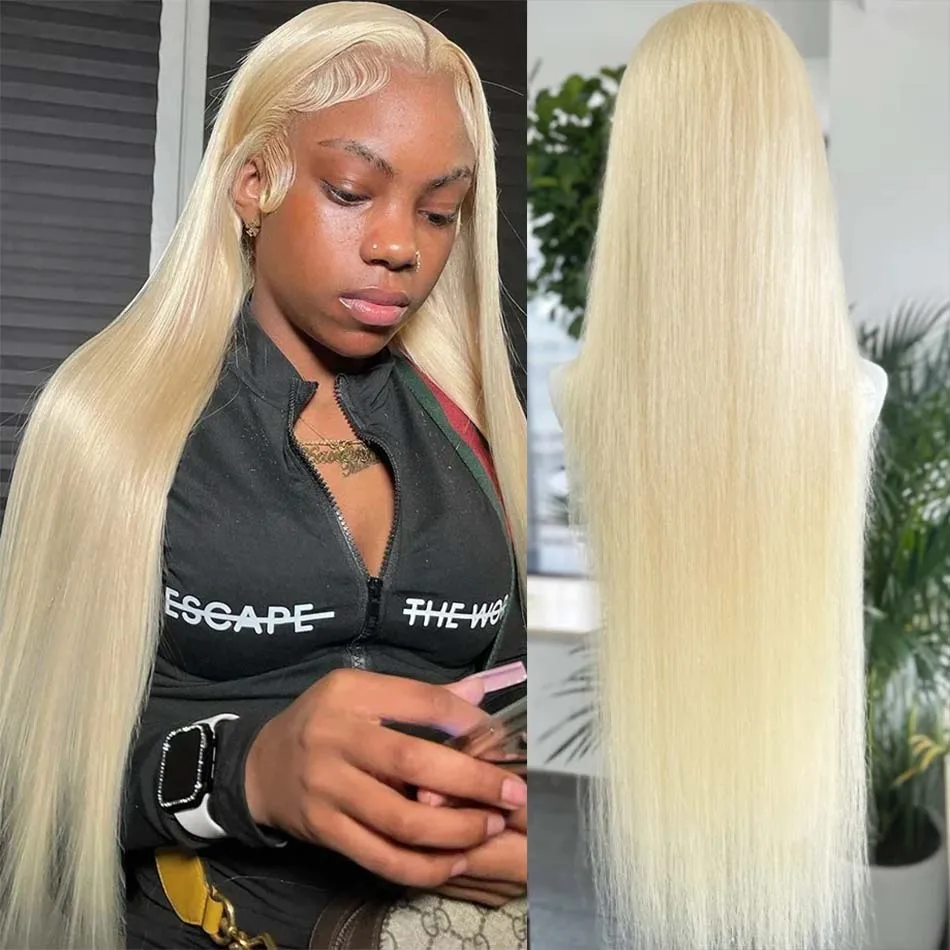 

613 Honey Blonde Color Straight HD Lace Wig 13x6 Human Hair Brazilian Transparent 13x4 Lace Frontal Human Hair Wigs Pre Plucked