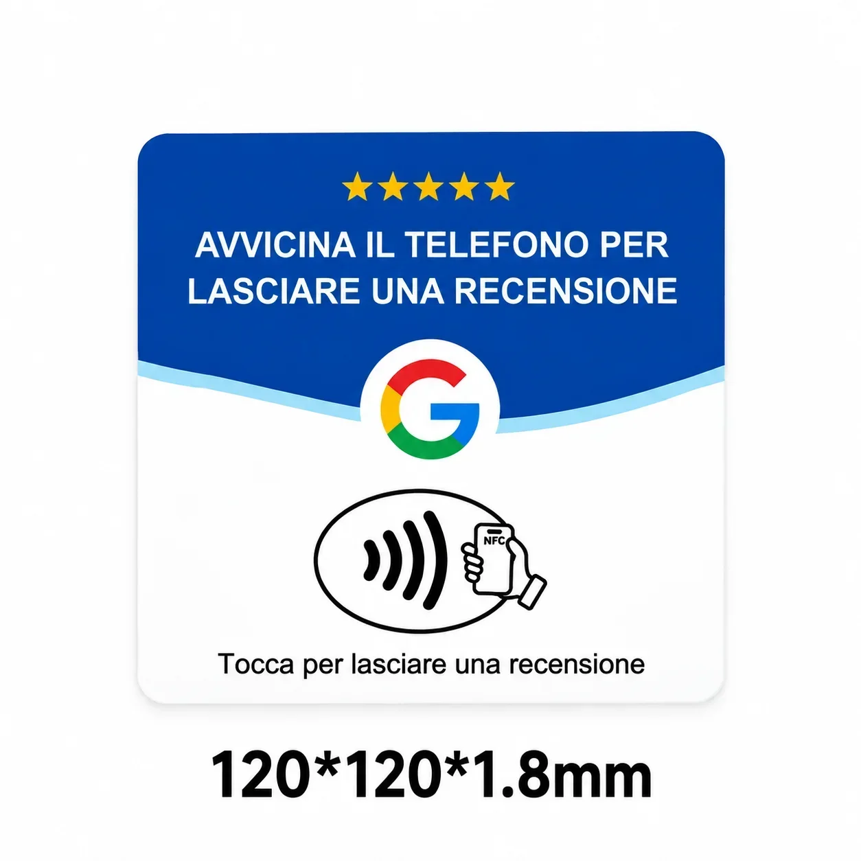 10pcs NFC Review Plate Tags Card Business Desktop Sticker Social Media RFID Cards for Google Reviews Card