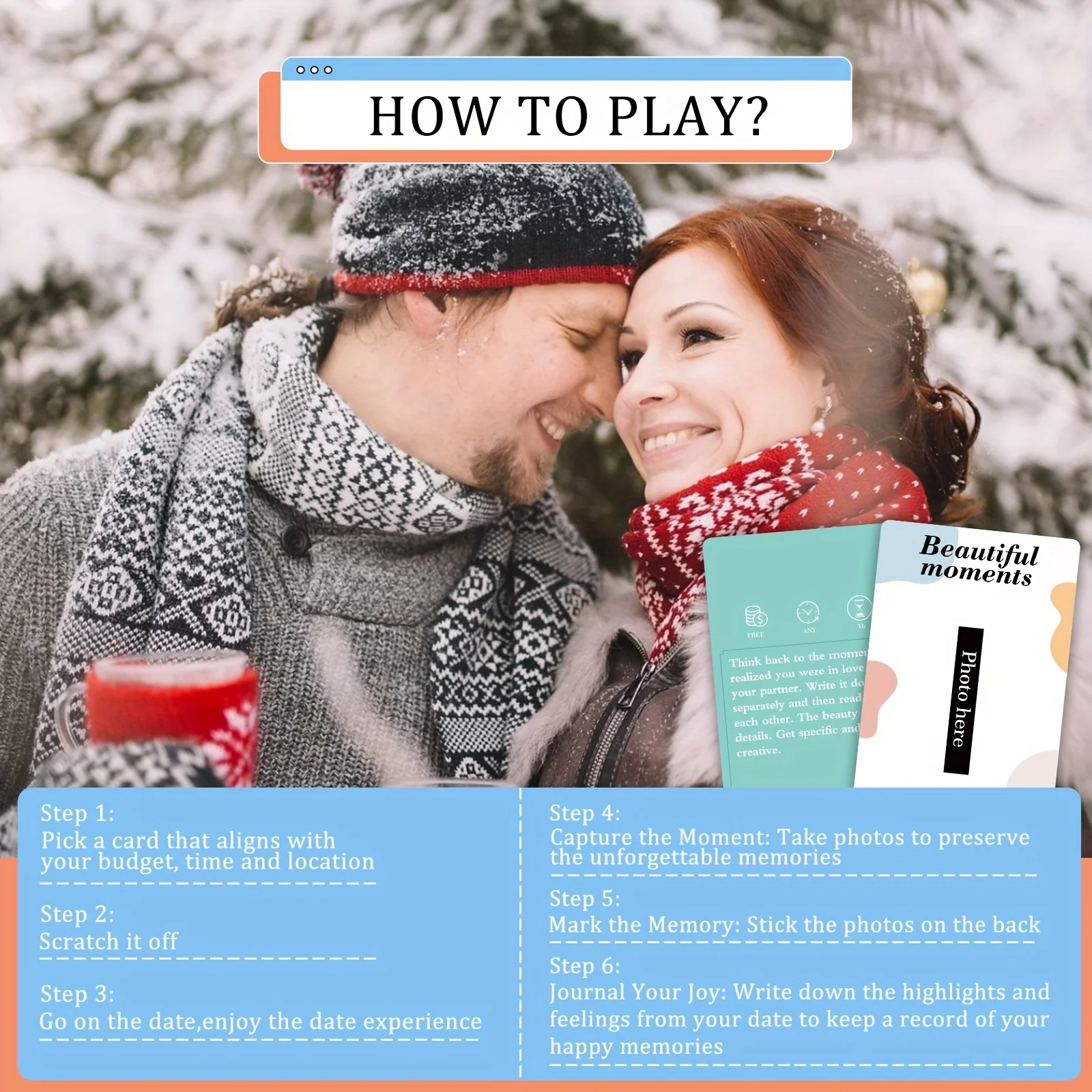 Couple Scratch-off Cards Game Birthday Gift Love Coupons Anniversary Gift for Her/Him Date Night Cards Valentine's Day view 6
