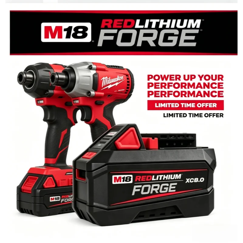 

Аккумулятор Li-ion M18 18В 8.0Ач высокого качества, замена для инструментов Milwaukee 48-11-1860, 48-11-1850, 48-11-1861