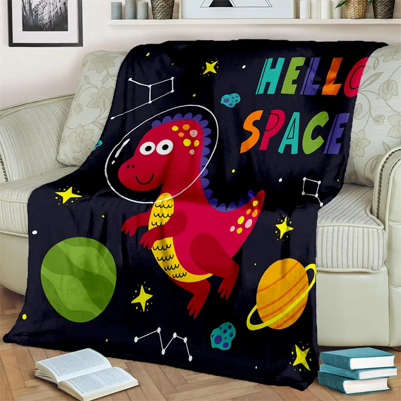 3D Dinosaur Space Cute Dino Children Cartoon HD Blanket,soft Throw Blanket for Home Bedroom Bed Sofa Picnic Office Cover Blanket