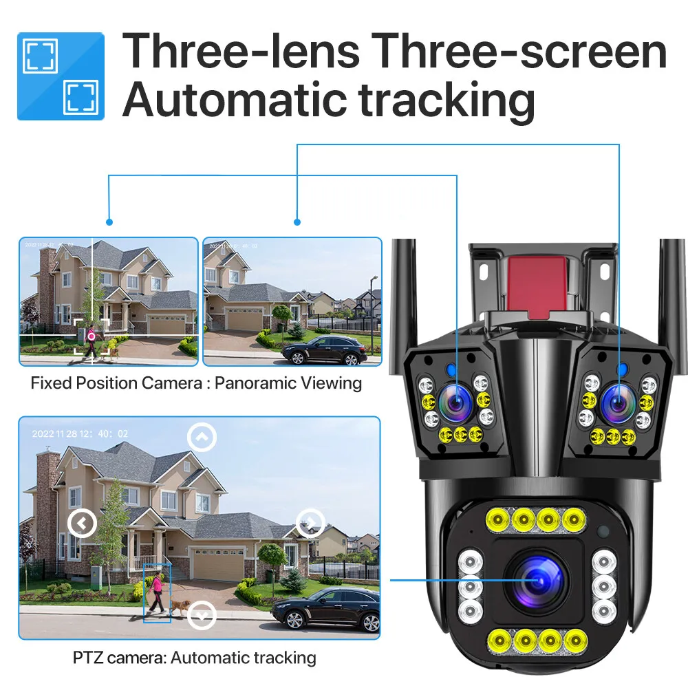 Imagem -02 - Wireless Wifi ip Security Protection Câmera Lens 12mp Zoom Óptico Circuito Fechado Televisão Linook-ipc360