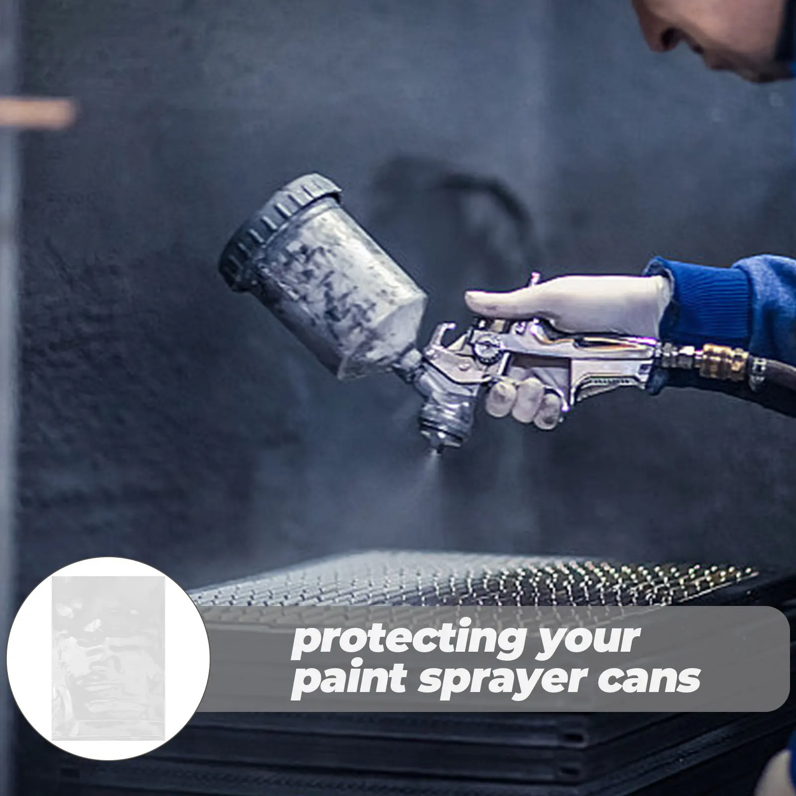 100pcs-disposable-paint-cup-liners-plastic-sprayer-liner-bags-for-airless-painting-systems-leak-proof-flat-mouth-clean-fast
