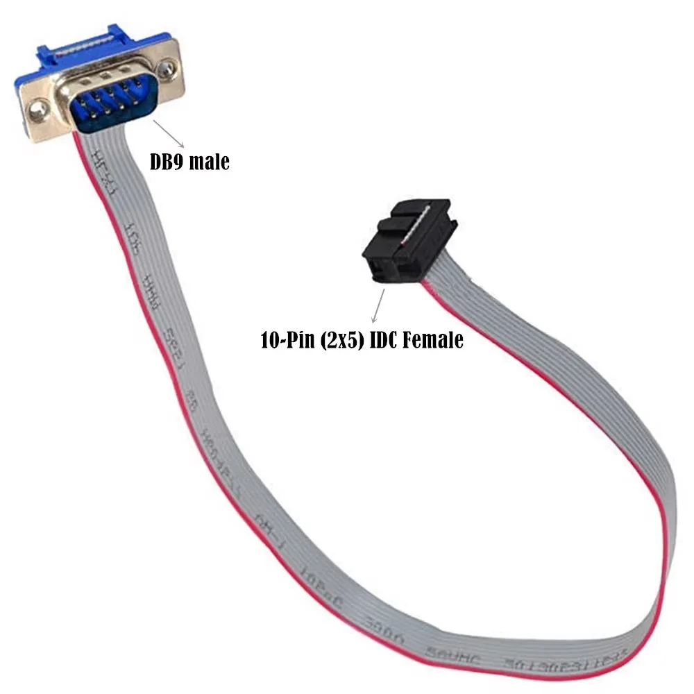 30CM DB9 MALE to FC-10P FEMALE CABLE rs232 serial port connector to 2.54MM FEMALE PLUG adapter Extension Cable