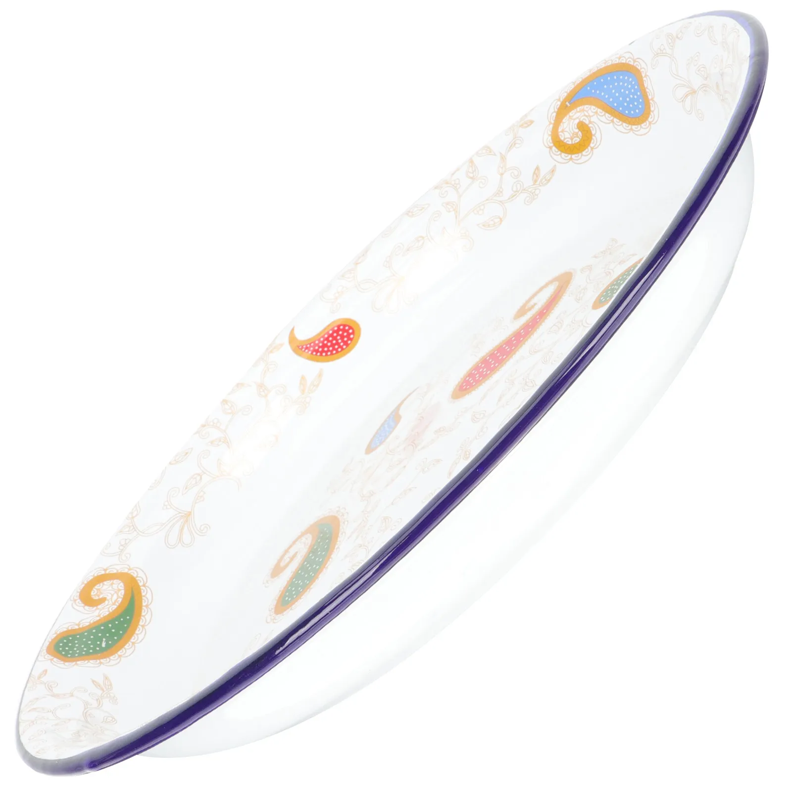 

Изысканная эмалированная тарелка в ретро-стиле для подачи еды, фруктов, орехов, десертов, для дома, кухни, офиса, декоративного использования