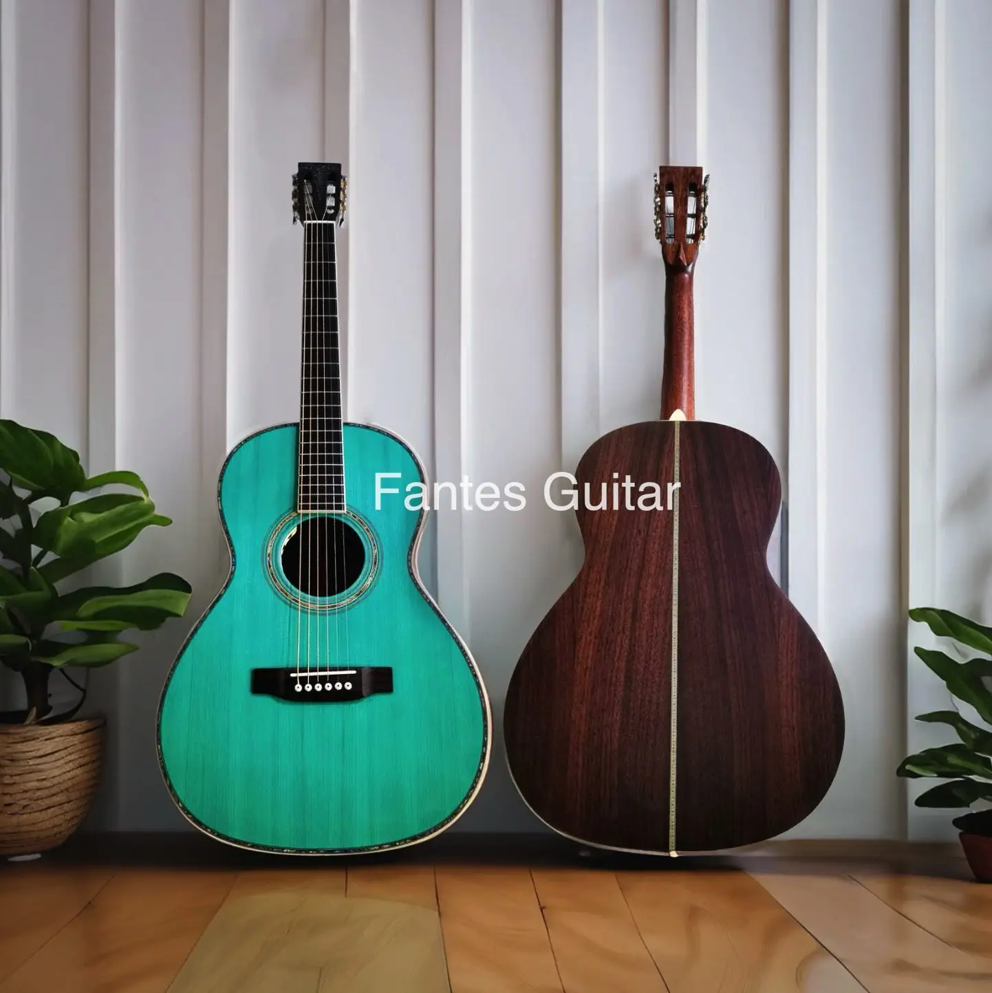 Custom O-28S Folk Acoustic Guitar, SOLID Rosewood Back Side, with 633mm Scale Length Silver Vintage Open Headstock Tuner