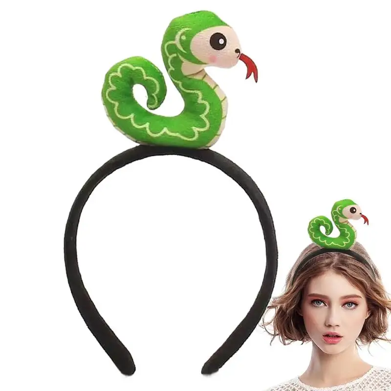 1pc Snake Year Hair Hoop 2025 Year of the Snake Headband Chinese New Year Party Cosplay Costume Photo Props Unisex Hair Band