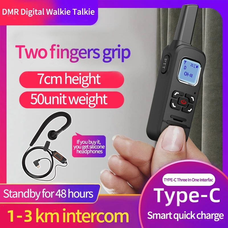 Imagem -03 - Talkie-walkie-talkie 3km Compatível Motorolas Rádio em Dois Sentidos Portátil Hyt Dmr Digital