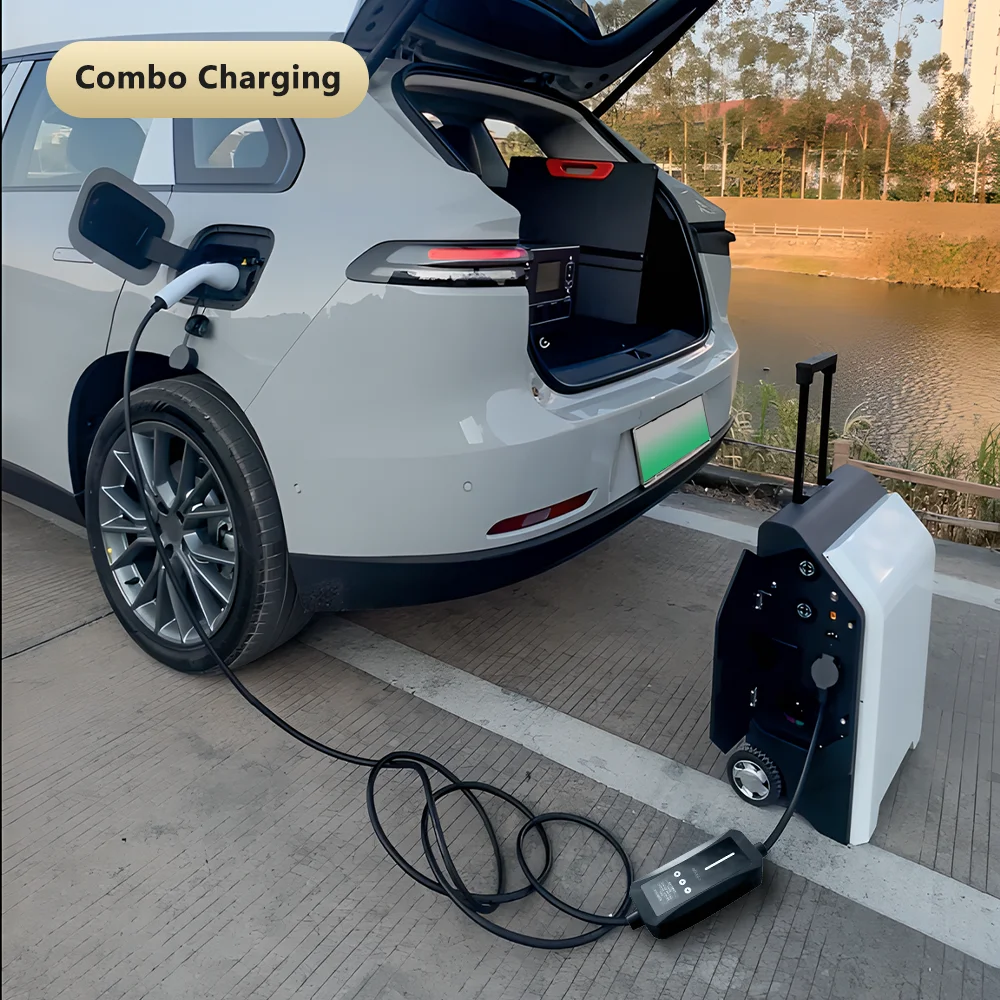 Ev Factory Single Phase Mode 2 AC Portable EV Charging Current Adjustable 32Amp EVSE 3.5KW Type2 EV Charger for Home