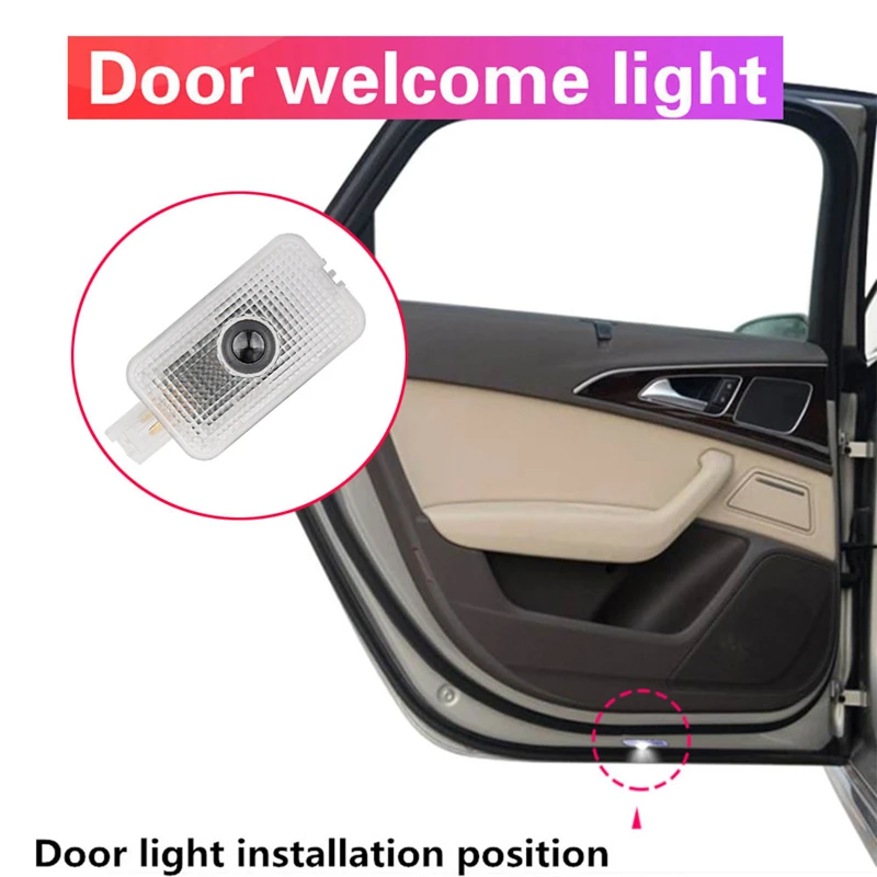 2Pcs Car Lights Accessory LED Door Projector Ghost Shadow Welcome Lamp For Subaru Legacy 2010-2021 2020 2019 2018 2017 2016 2015