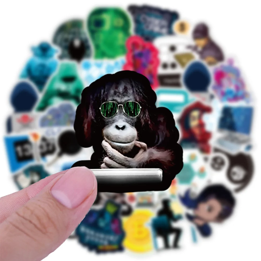 10/30/50pcs Cool Hacker Programming Stickers Graffiti DIY Waterproof Computer Helmet Skateboard Phone Classic Toy Kids Sticker