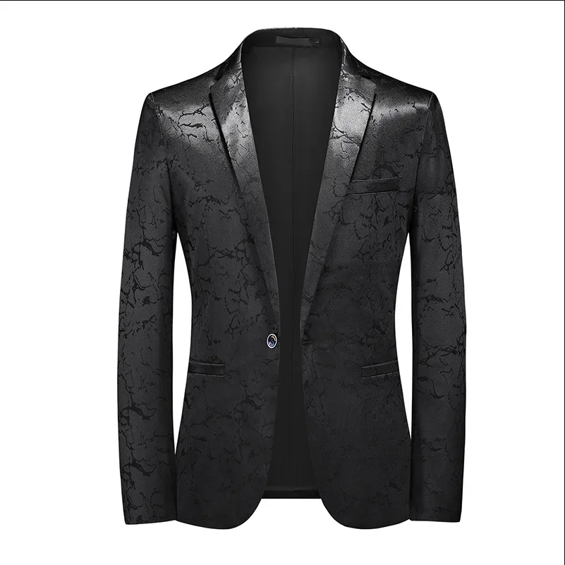 New Men Business Social Suit Jacket Summer Men\'s Single breasted Thin Dress Male Jacquard Blazers Coats A2581913