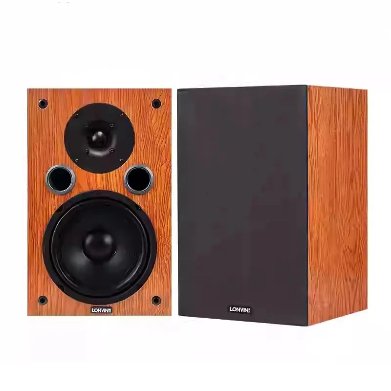 Casa alta fidelidade 65 polegadas alto-falantes passivos 100wx2 potência de saída 2crossover estéreo audiophile estante alto-falantes 4 polegadas cúpula de seda tweeter