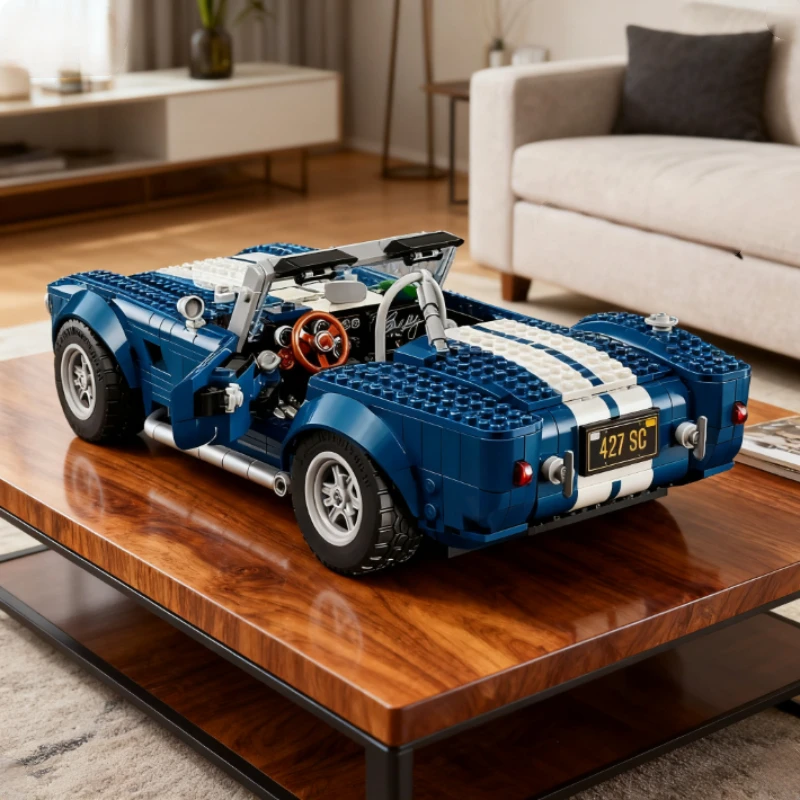2025 جديد صالح 10357 كلاسيكي كوبرا 427 S C سباق السيارات الرياضية اللبنات تجميع الطوب لعبة نموذج هدايا عيد الميلاد عيد الميلاد #2