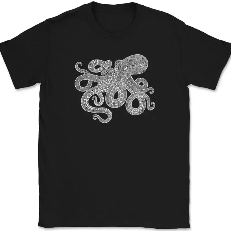 

Octopus Mandala T-Shirt Deep Ocean Beautiful Pattern Gift Graphic Tee
