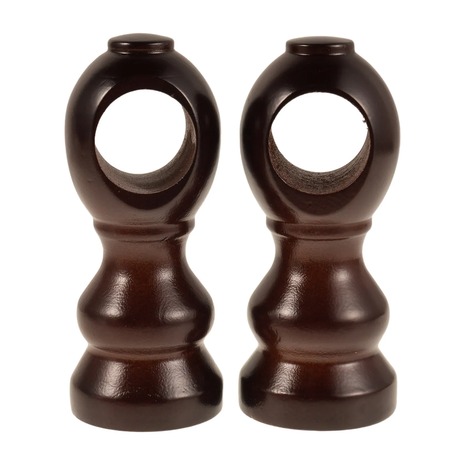 

2Pcs Wooden Curtain Rod Brackets Heavy Duty Wall Mounted Supports for Drapery Rods and Roman Curtains 28Mm Hole Diameter Wood