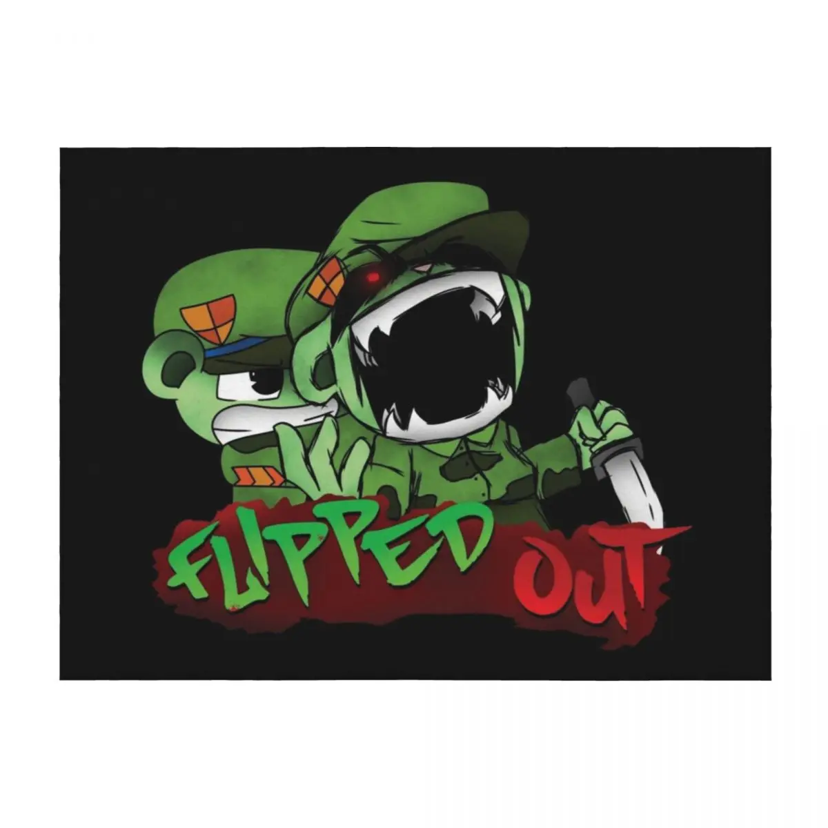 

fnf htf flippy vs fliqpy graffiti Throw Blanket for babies Hairy Sofa Quilt Soft Plush Plaid Blankets