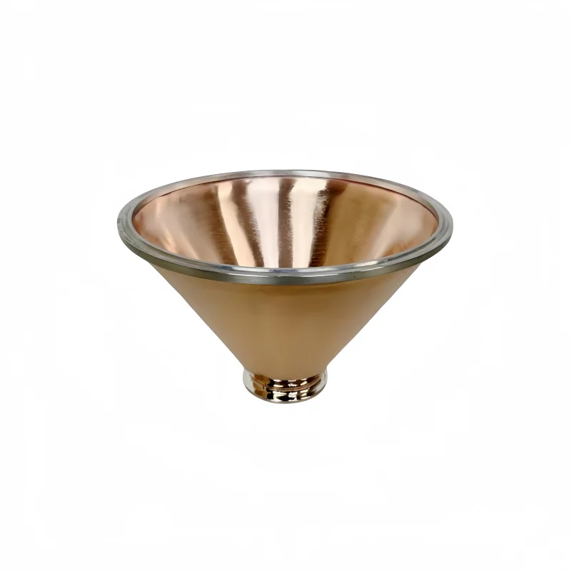 2inch OD64mm X 8inch OD217mm,Tri Clamp Copper Reducer For Distillation,Thk 2mm,Sanitary Pipe Fitting For Homebrewing,H-128mm