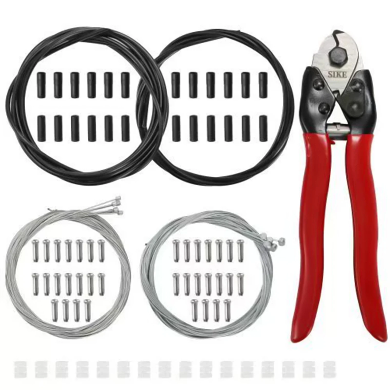 

1 Set Bicycle Shift Brake Cable with Cutter End Caps Bicycle Brake Cable Hose Bike Shifter Cable Kit for MTB Bike Repair Parts