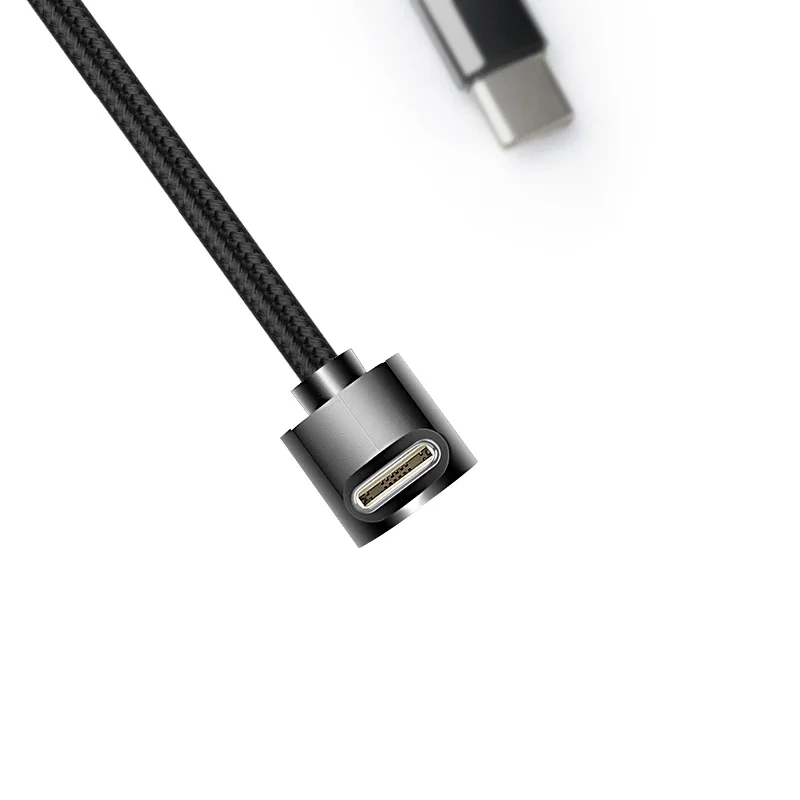 60W Nylon Braided Type C Data Cable Line 90 Degree Elbow USB C To USB C PD Cable for iPhone 17 Pro Samsung Fast Charging Cords - view 3