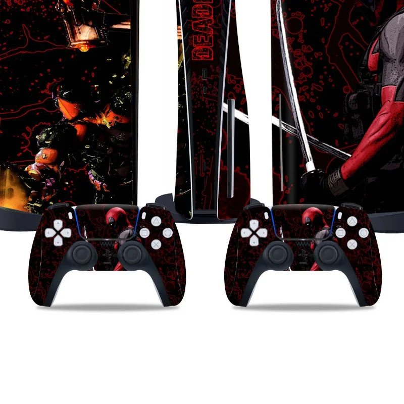 Ps5 Deadpool Console Full Body Skin Sticker Controller Sticker Protective Film Personalized Fashion Decal For Adult Gamers - view 6