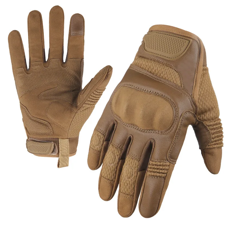 Tactical Cycling Hard-shell All-finger Mountain Climbing Protection Training Combat CS Motorcycle Gloves
