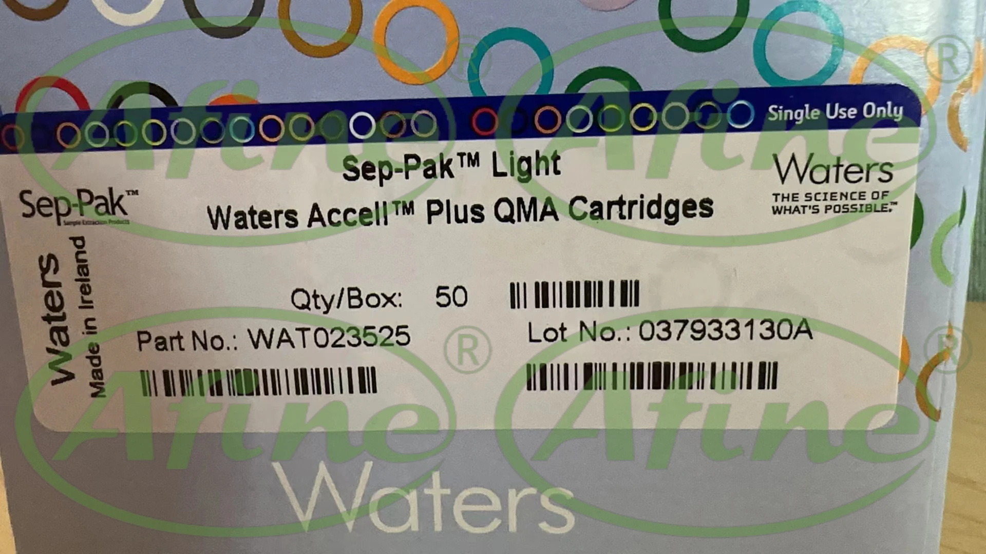 

AFINE Waters SPE Cartridges WAT023525 Sep-Pak Light QMA 50/pk; WAT036800 Sep-Pak Environmental TC18 50/pk