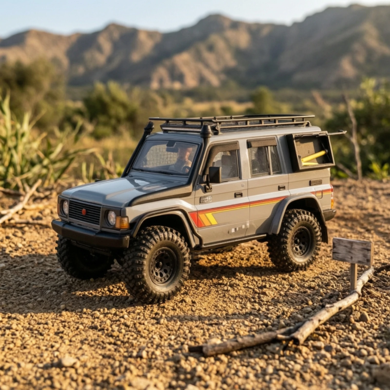 4 Pieces Window Visors with Tape Exterior RC Window Visors Trim Slim for Hobbyists, LC76 Build, off-Road Styling
