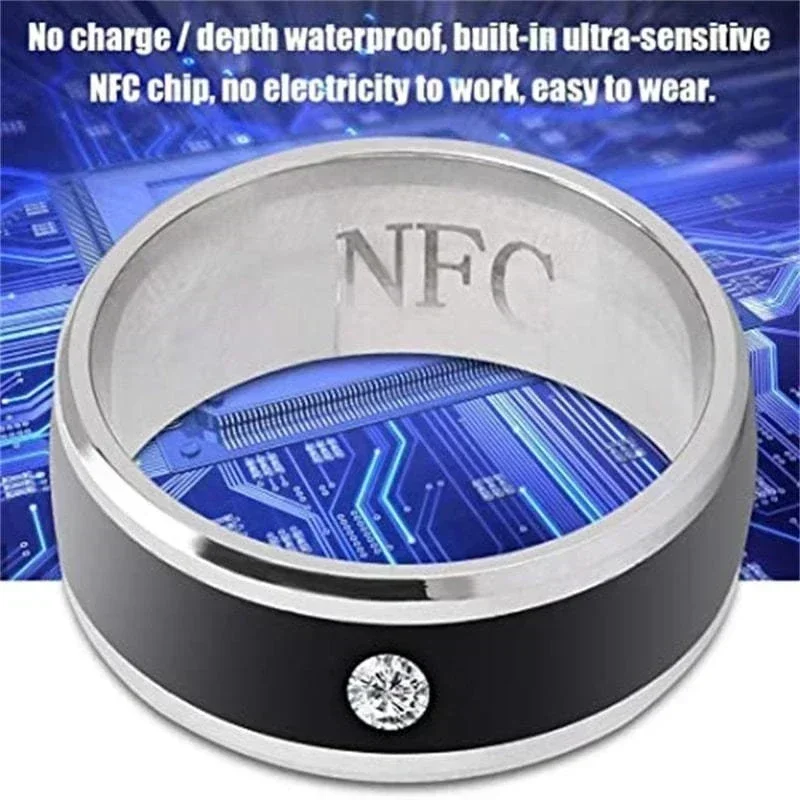 Smart Ring Wearable Technology Waterproof Unisex NFC Phone Smart Accessories for Couples 6-13