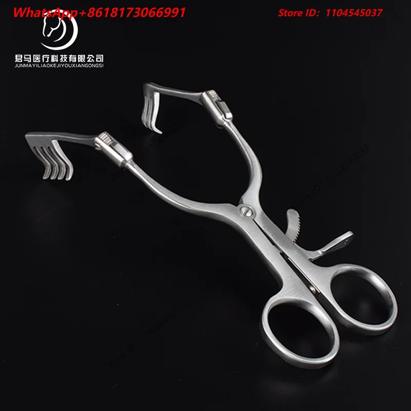 Double joint mastoid retractor movable skin muscle tissue spreader surgical tools and instruments