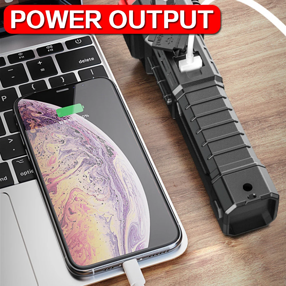 LED  TYPE-C USB Rechargeable Flashlight Torch Light  Waterproof Emergency Self-Rescue Hand Lamp Tactical Light