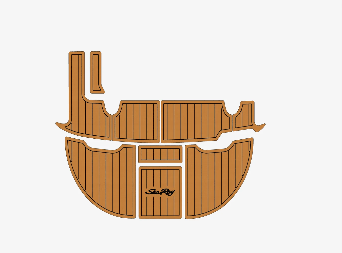 

2006 Sea Ray 240 DA Sundancer 1/4 дюйма, 6 мм, пена EVA, нескользящий морской коврик из тикового дерева, настил из ПВХ, водный ковер, морской пол