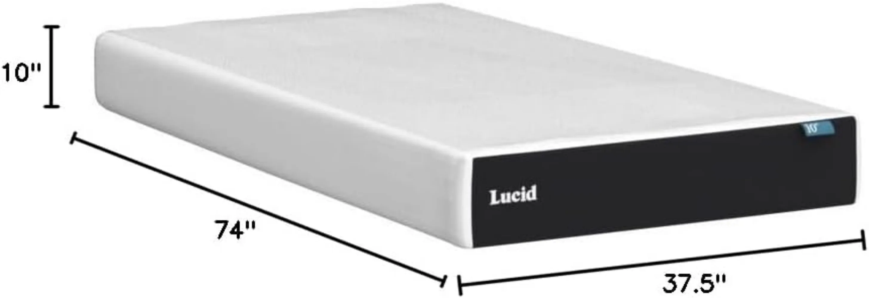 LUCID 10 Inch Memory Foam Mattress Medium Feel Infused with Bamboo Charcoal and Gel  in A Box Temperature Regulating