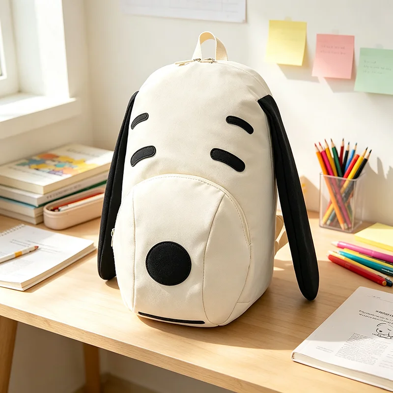 Kawaii Snoopy Oxford Cloth Backpack Ins Fashion Simple Large Capacity Casual Student School Travel Rucksack Daily Holiday Gifts