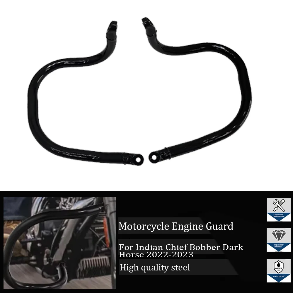 

Motorcycle Front Rear Engine Guard Highway Freeway Crash Bar Fuel Tank Protector for Indian Chief Bobber Dark Horse 2022-2023