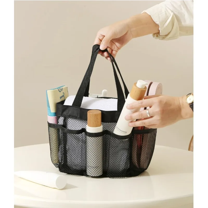 

Mesh Shower Caddy Portable For College Dorm Room Essentials For Girls With 8 Pockets,Large-Capacity Shower Organizer Basket,Quic