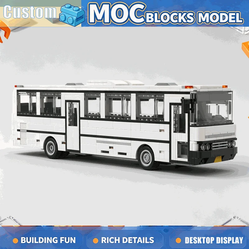 1173Pcs Classic City Transit Coach Building Blocks Passenger Bus Vehicle Model Creative Diy Assembly Toy Collection Display Gift