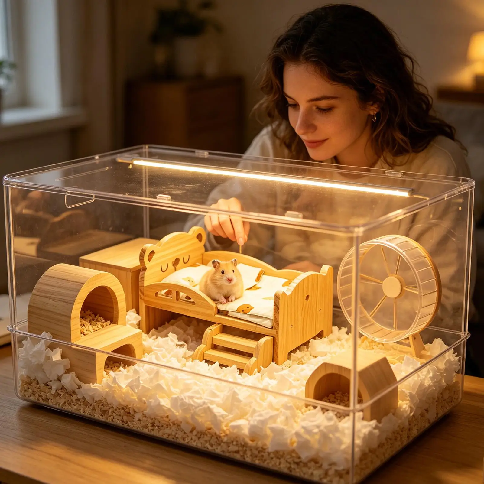 

Hedgehog Bed Wood Resting Furniture For Pet Wooden Dwarf Living Bed For Hamster Guinea Hedgehog Chinchilla Gerbil Bunny Ferret