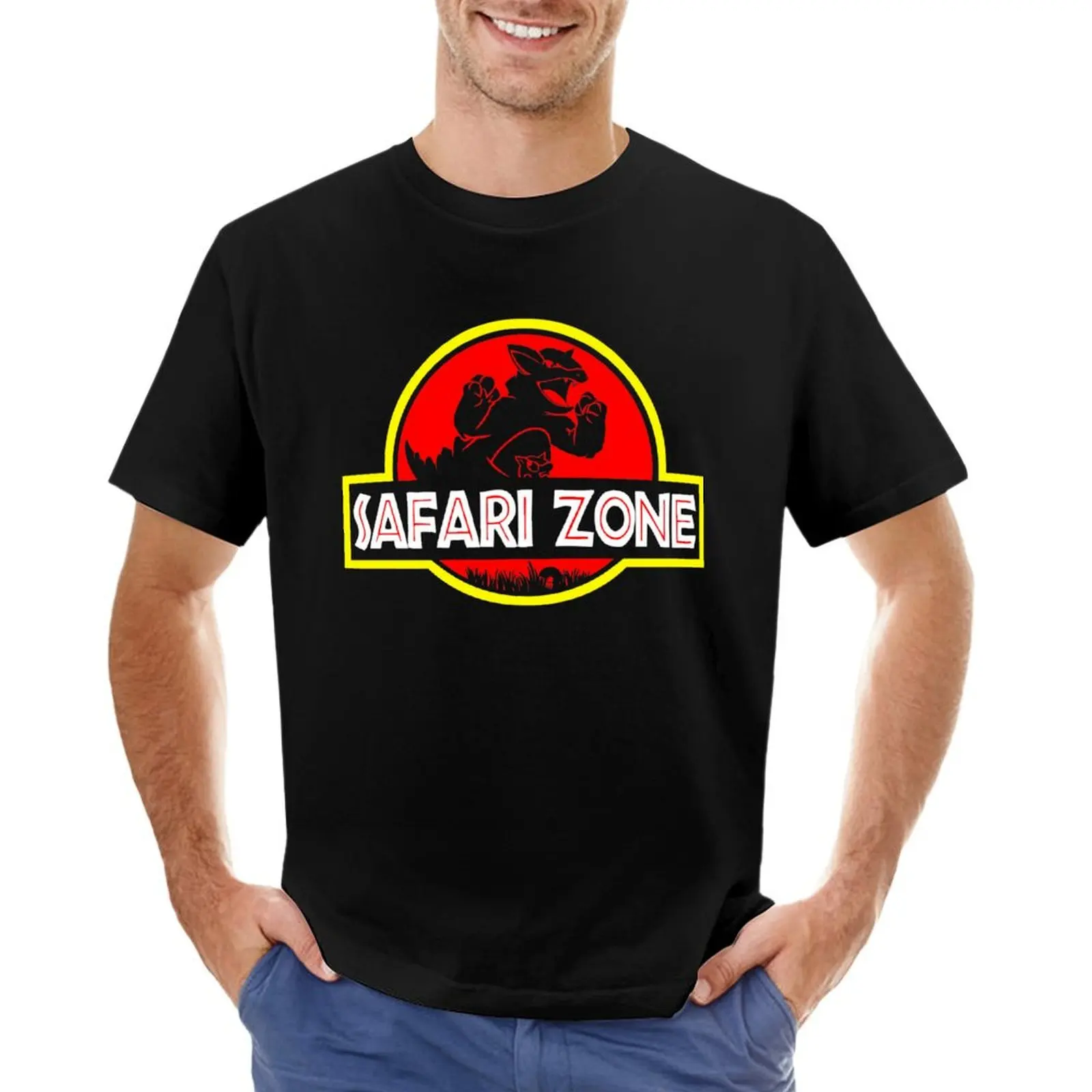 Safari zone T-shirt hippie clothes customs Aesthetic clothing funny t shirts for men