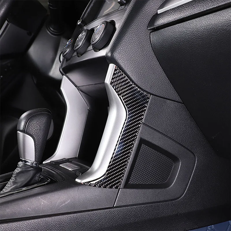 For Subaru Forester 2013-2018 soft carbon fiber car central control storage compartment side trim strip decorative sticker