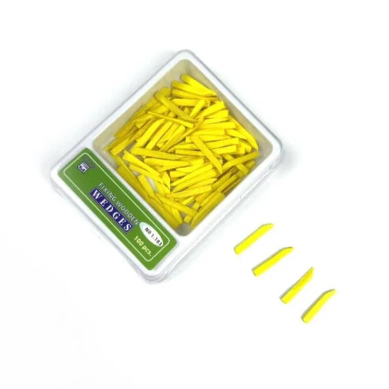 10×100Pcs/Box Dental Wooden Wedges Interdental Contoured Dental Wedges Nonexpansion with Water Maple Wooden Wedges Dentistry