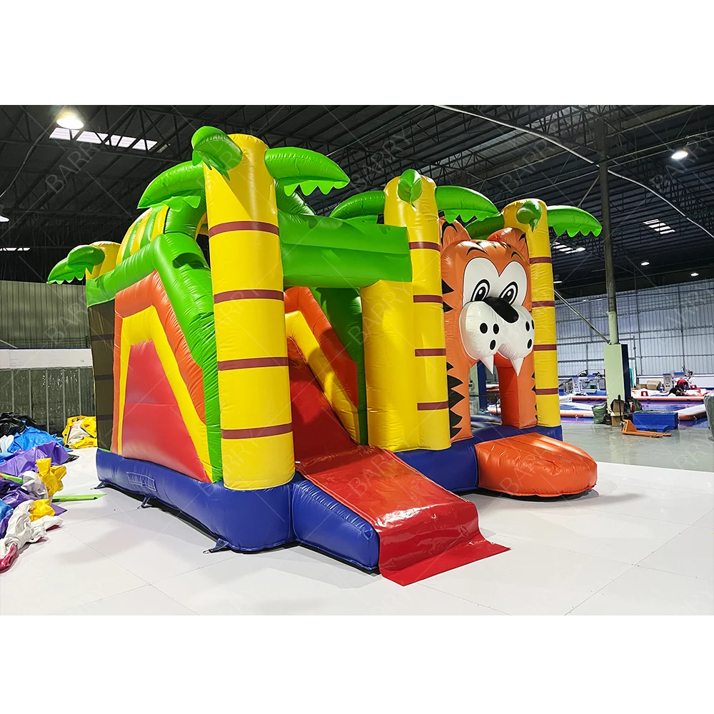 

Large Tiger Inflatable Bouncy With Bouncer Jump Castle With Air for Kids Play Park