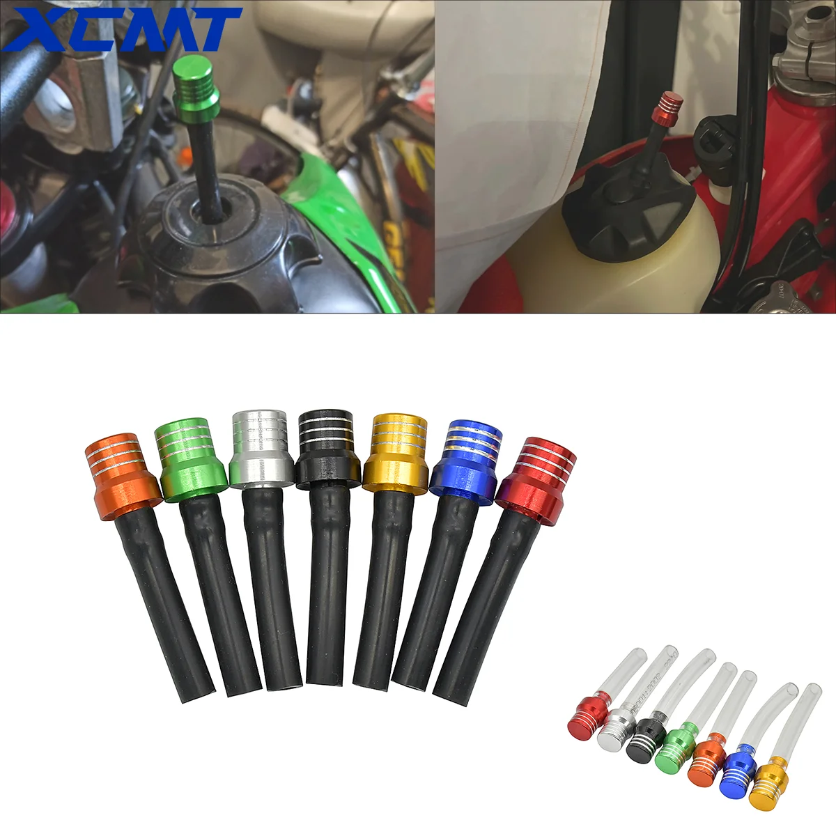 

Motorcycle CNC Aluminum Fuel Tank Gas ATV PIT Dirt Bike Fuel Petrol Tank Cap Breather Pipe Hose Valve Vent Breather Tube Pipe