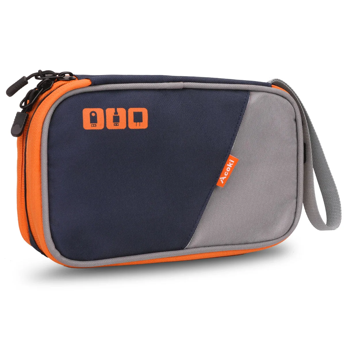 Double Layer Travel Cable Organizer Bag , Electronic Accessory Storage Bag for Data Cable , Earphone,USB Charger U Disk, Mice