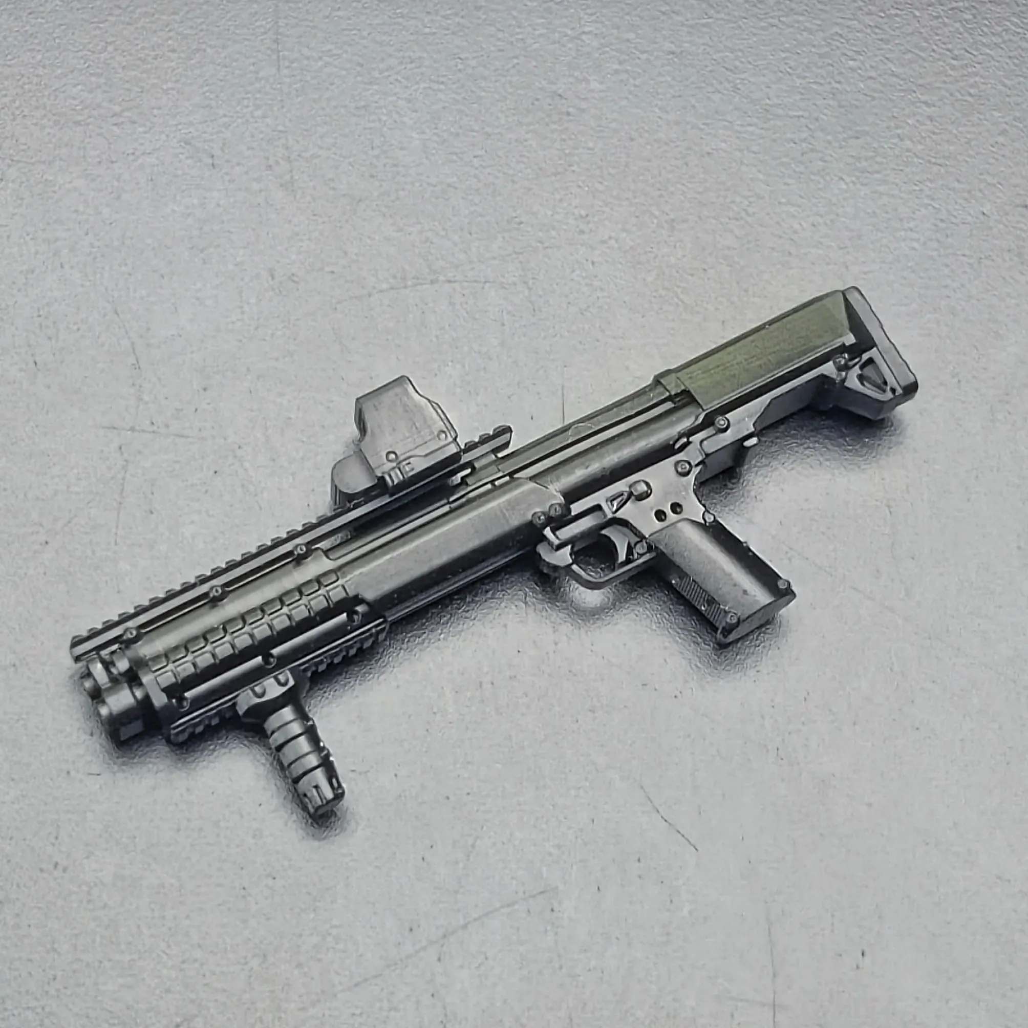 Escopeta KSG-12 Impresa en 3D Personalizada, Miniatura de Escopeta Táctica Bullpup, CQC de Alto Detalle para Minifiguras y Bloques de Construcción MOC