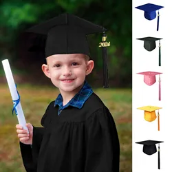 Adjustable Unisex Adult Children School Graduation Party Tassels Cap Mortarboard University Bachelors Master Doctor Academic Hat