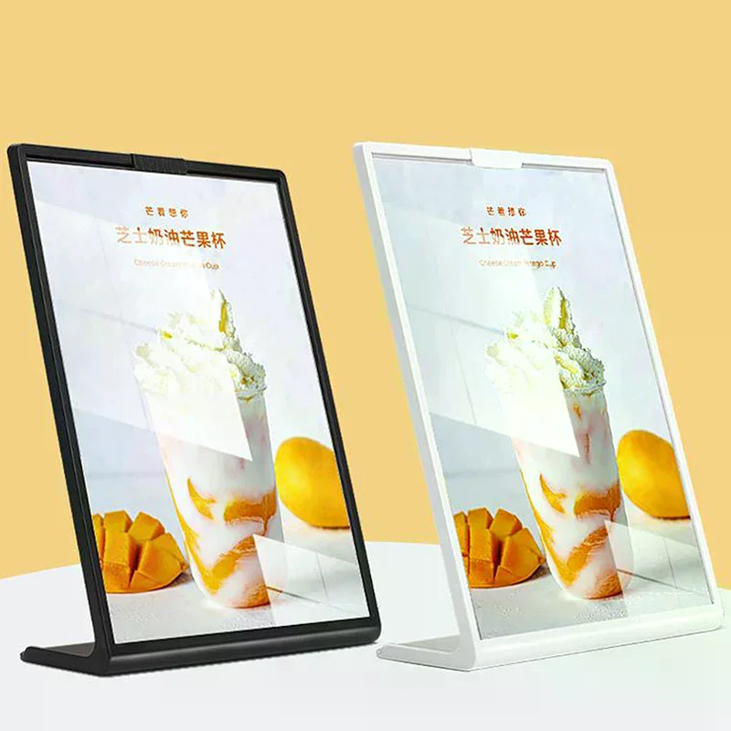 

Акриловая настольная доска для карточек A4 A5 A6 L-образная настольная вывеска, ценник, подставка для рекламных щитов, картина, плакат, художественная рамка для дисплея, пустая