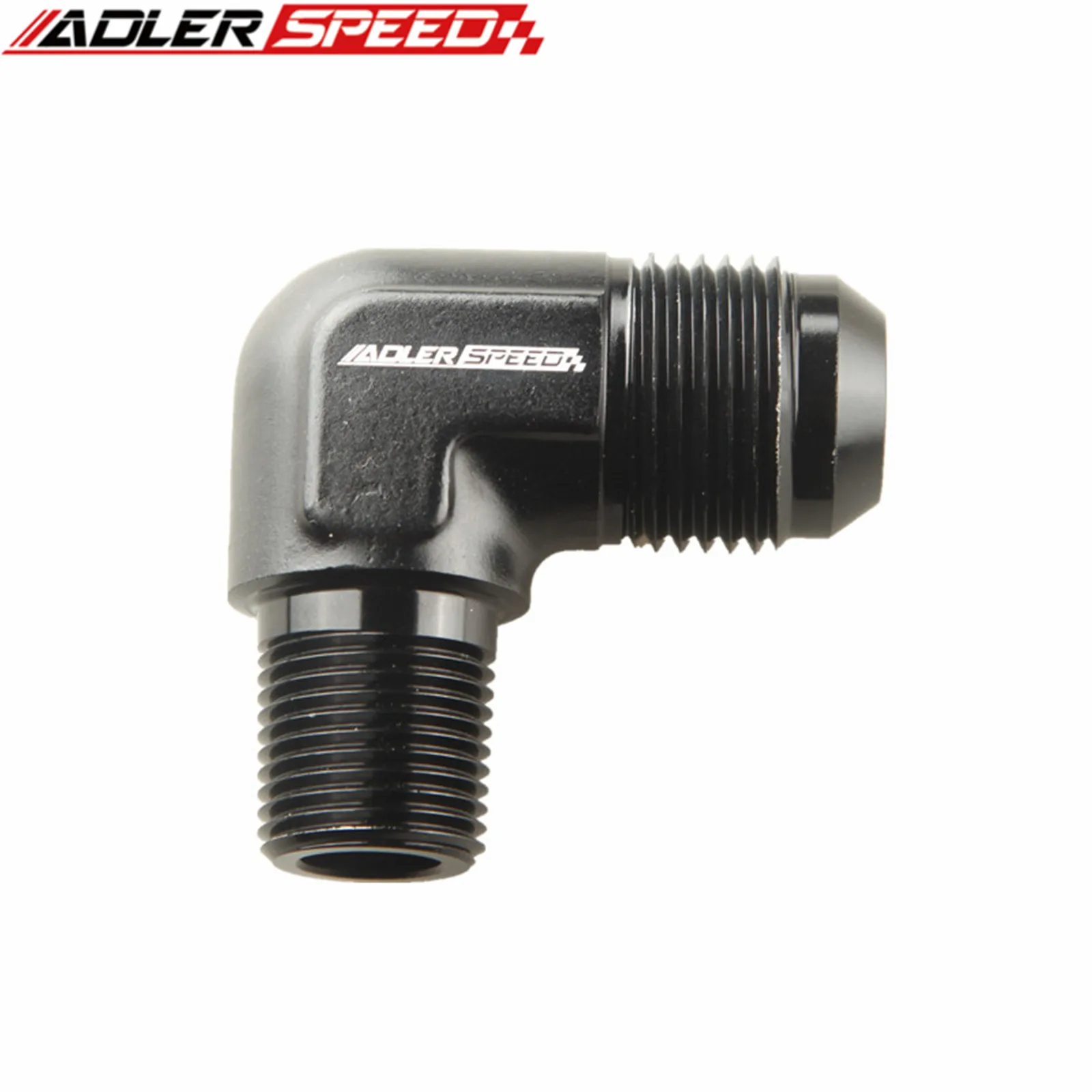 Universale ALLUMINI AN3 AN4 AN6 AN8 AN10 AN12 Maschio Flare A 3/8 "1/2" 1/4 "1/8 "NPT 90 Gradi MASCHIO Flare Unione Raccordo Carburante Adattatore