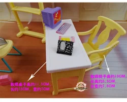 For princess 30 cm teacher classroom school desk supplies 1/6 bjd doll furniture doll house accessories set toy gift
