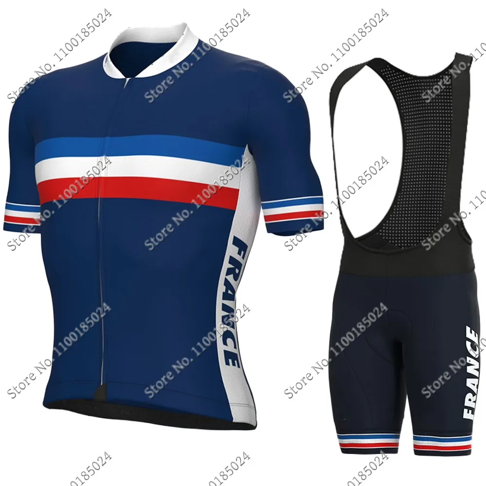 France National Team 2023 Cycling Jersey Set Summer Bicycle Clothing Road Bike Shirts Suit Bicycle Bib Shorts MTB Ropa Maillot